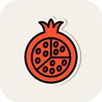 Pomegranate Vector Icon Design