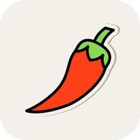 diseño de icono de vector de pimiento picante