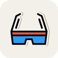 3d Glasses Vector Icon Design