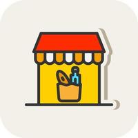 Groceries Store Vector Icon Design