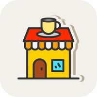 Coffee Shop Vector Icon Design