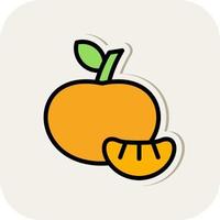 Tangerine Vector Icon Design