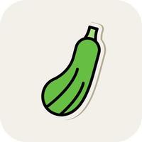 Zucchini Vector Icon Design