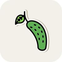 Cucumber Vector Icon Design