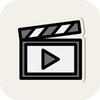 Clapperboard Vector Icon Design