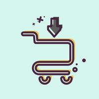 Icon Add to Cart. related to Contactless symbol. MBE Style. simple design editable. simple illustration vector