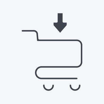 Icon Add to Cart. related to Contactless symbol. glyph style. simple design editable. simple illustration vector