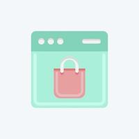 Icon Website. related to Contactless symbol. Flat Style. simple design editable. simple illustration vector