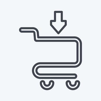 Icon Add to Cart. related to Contactless symbol. Line Style. simple design editable. simple illustration vector