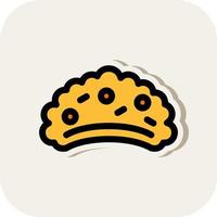 Empanada Vector Icon Design