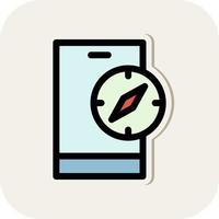 Compass App Vector Icon Design