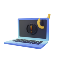 Computer Warning 3D icon png