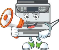 Professional office copier mascot icon design vector