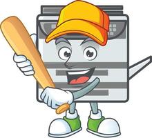 Professional office copier mascot icon design vector