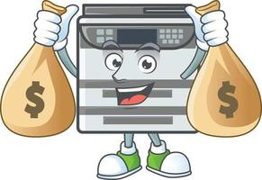 Professional office copier mascot icon design vector