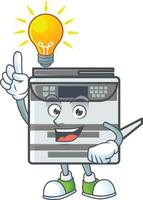 Professional office copier mascot icon design vector