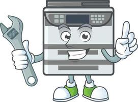 Professional office copier mascot icon design vector