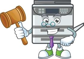 Professional office copier mascot icon design vector