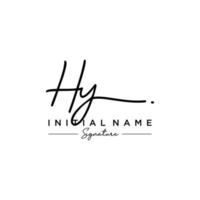 Letter HY Signature Logo Template Vector