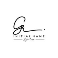 Letter GR Signature Logo Template Vector