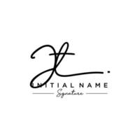 Letter JT Signature Logo Template Vector