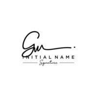 Letter GW Signature Logo Template Vector