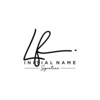 Letter LF Signature Logo Template Vector
