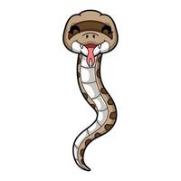 Cute happy gopher snake cartoon vector