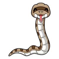 Cute happy gopher snake cartoon vector