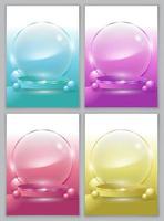 Vector image in the glass morphism style. frosted glass and abstract shapes. display podium template