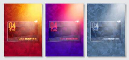 Vector image in the glass morphism style. frosted glass and abstract shapes. Place for your text