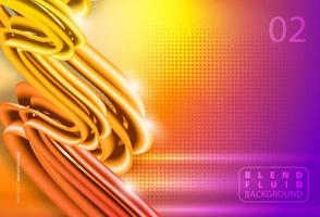 3D gradient trendy wallpaper design, colorful blend fluid shapes isolated on gradient background vector