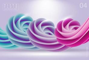 3D gradient trendy wallpaper design for web site, colorful blend fluid shapes isolated on gradient background vector