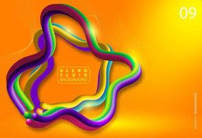 3D gradient trendy wallpaper design for web site, colorful blend fluid shapes isolated on gradient background vector