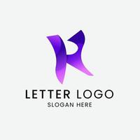 Gradient k monogram logo. Colorful k letter logo design template. Modern logo design vector