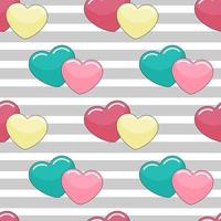 Seamless pattern from color hearts. Children vector illustration. Cartoon style. Endless texture.