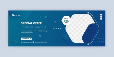 Fashion Sale Social Media Cover Banner Template vector