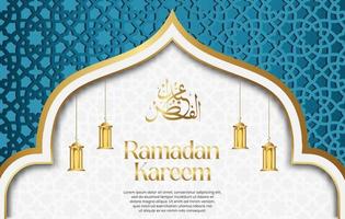 prima vector islámico estilo Ramadán kareem y eid decorativo antecedentes