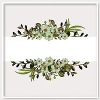 Vector floral watercolor frame collection