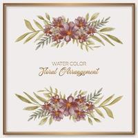 Vector floral watercolor frame collection