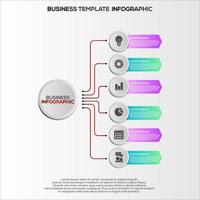 prima vector degradado infografía pasos modelo