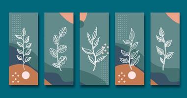 Floral wallpaper aesthetic design background vector