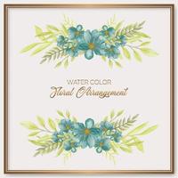 Vector floral watercolor frame collection