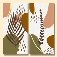 Hand drawn flower abstract background collection vector