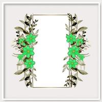 Vector floral watercolor frame collection