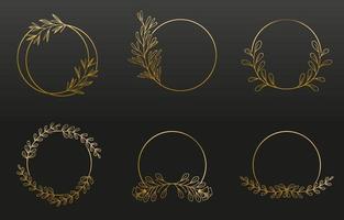 Luxury circle collection for branding vector