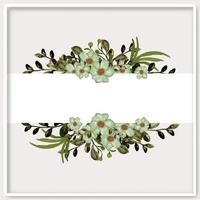 Vector floral watercolor frame collection