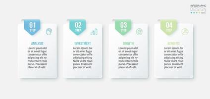 Infographic template business concept with step. vector