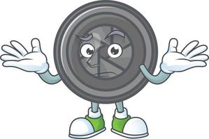 Camera lens mascot icon design vector