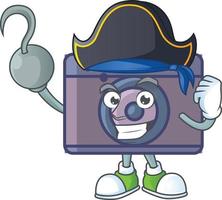 A cute image of retro camera cartoon character vector